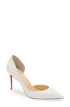 Christian Louboutin Iriza 85 Leather Pump In Bianco