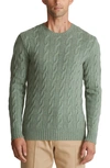 Ralph Lauren Cable-knit Long-sleeved Sweater In Sea Spray Melange