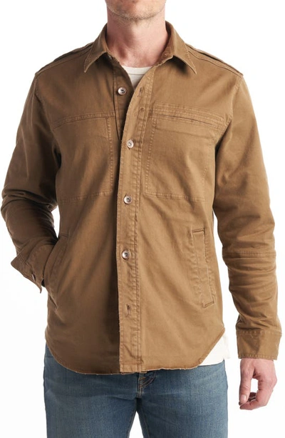 Rowan Orion Midcentury Twill Shirt Jacket In Umber