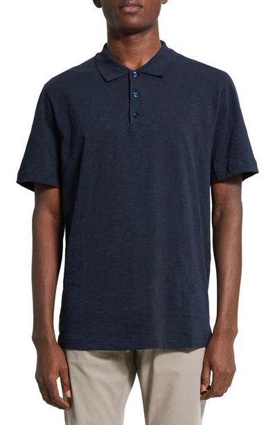Theory Bron Polo Shirt In Anemone Modal Jersey In Eclipse Multi