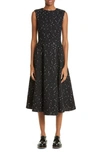 ADAM LIPPES PAILLETTE TWEED FIT & FLARE DRESS