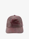 Etro Embroidered Paisley-print Coated Cotton-blend Canvas Baseball Cap In Brown