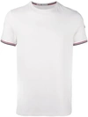 Moncler Stripe Detail Sleeve T In White