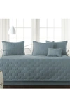 Southshore Fine Linens Brickyard Quilt Set In Steel Blue