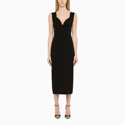 Roland Mouret Knit Bodycon Midi Dress In Black