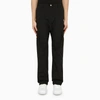 MARCELO BURLON COUNTY OF MILAN BLACK CARGO TROUSERS WITH EMBROIDERED LOGO,CMCF014S23FAB001/M_MARCE-1001_323-L