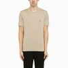 C.P. COMPANY BEIGE T-SHIRT WITH LOGO PRINT ON THE CHEST,14CMTS046A005100W/M_CPCOM-330_323-XXL