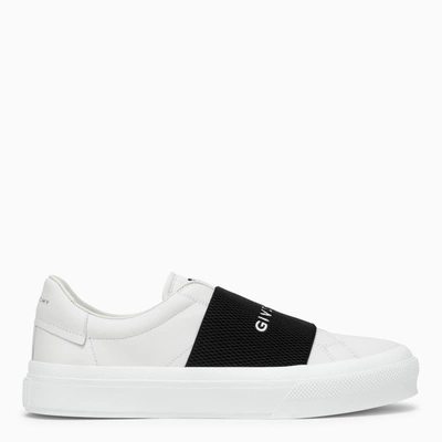 Givenchy White Sneakers With Logo Band In White,black