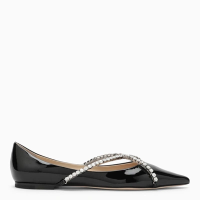 Jimmy Choo Genevi Flat Shoe In Black