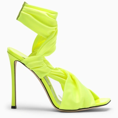 Jimmy Choo Neoma Jersey Strap Sandals In Green