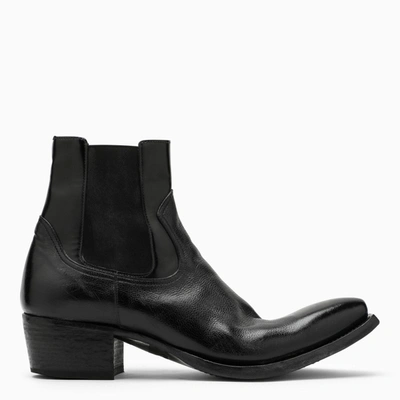 Prada Black Leather Low Boot