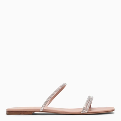 Gianvito Rossi Silver Cannes 05 Sandal In Brown