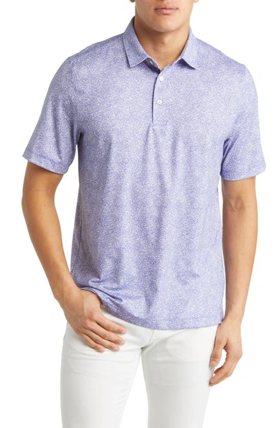 Cutter & Buck Pike Constellation Print Performance Polo In Hyacinth