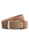 Zegna Tonal-stitch Detail Belt In Beige