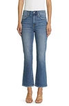 Pistola Lennon Distressed High Waist Ankle Flare Leg Jeans In Adore