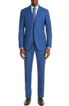 Emporio Armani G-line Trim Fit Solid Wool Suit In High Blue