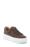 J/slides Nyc Jslides Amanda Platform Sneaker In Khaki Suede