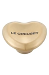 Le Creuset Figural Heart Knob In Light Gold