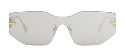 Fendi Fe40066u 30c Cat Eye Sunglasses In Silver