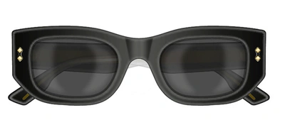 Gucci Gg1215s 002 Rectangle Sunglasses In Grey
