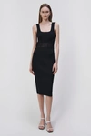 Simkhai Loren Crochet Ring Midi Dress In Black