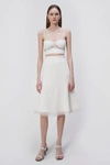 Jonathan Simkhai Livina Crochet Ring Midi Skirt In White