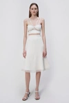 Simkhai Livina Crochet Ring Midi Skirt In White