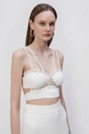 Jonathan Simkhai Liana Crochet Ring Bralette In White