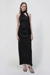 Jonathan Simkhai Vittoria Draped Scarf Dress In Black