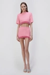 Jonathan Simkhai Dua Embellished Mini Skirt In Taffy