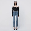 Simkhai Pebble Jersey Cold-shoulder Top In Black