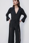 Simkhai Stormy Beaded Coverup Top In Black