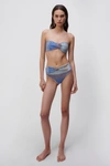 Jonathan Simkhai Ginger Space Dye Swim Bottom In Azul Space Dye