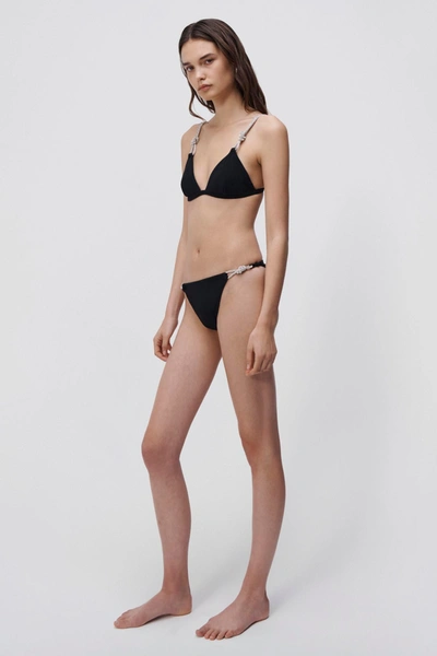 Jonathan Simkhai Darien Diamante Bikini Bottom In Black