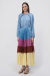 Simkhai Suzie Dip Dye Midi Dress In Hydrangea Dip Dye