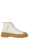 Jw Anderson Logo-print High-top Sneakers In Beige