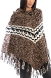 SAACHI TASSEL WOOL KNIT PONCHO