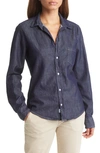 Frank & Eileen Barry Denim Button-up Shirt In Raw Rinse Denim