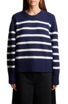 Khaite Mae Crewneck Cashmere Sweater In Stripe