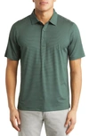 Cutter & Buck Forge Pencil Stripe Golf Polo In Hunter