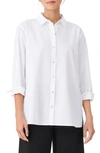 EILEEN FISHER EILEEN FISHER CLASSIC COLLAR EASY ORGANIC COTTON BUTTON-UP SHIRT