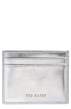 TED BAKER LIIBBAA METALLIC LEATHER CARDHOLDER