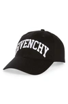 Givenchy Embroidered Logo Baseball Cap In 001-black