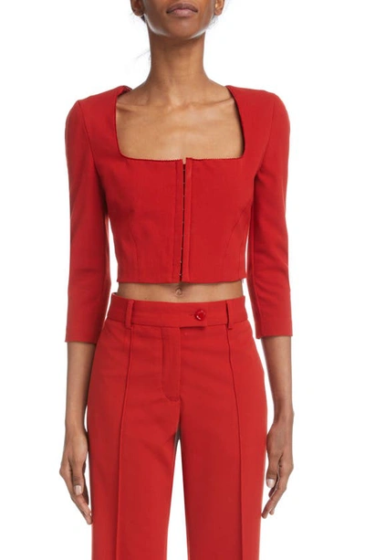 Acne Studios Long Sleeve Top In Red