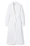 Petite Plume Ophelia Luxe Pima Cotton Matelasse Robe In White