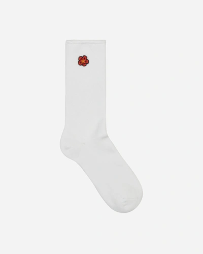 Kenzo Boke Flower  Crest Socks In Blanc
