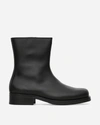 Our Legacy Ankle Boots With Smooth Leather Finish And Side Zipper In Black