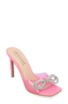 Journee Collection Fenella Embellished Clear Strap Stiletto Sandal In Pink