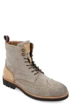 Thomas & Vine Welch Wingtip Leather Boot In Taupe