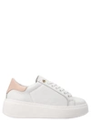 Twinset Logo Leather Sneakers In Pink